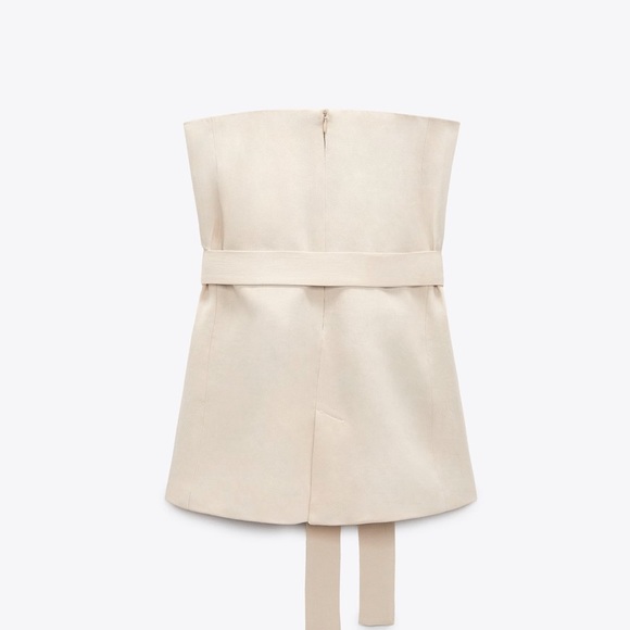 ZARA strapless linen blend top - Picture 4 of 7